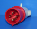 GEWISS IEC309 STR PLUG IP44 RED 415V 6H 16AMPS 3P+E (while stocks last - replaced by GW60008H)