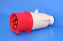 GEWISS IEC309 STR PLUG IP44 RED 415V 6H 32AMPS 3P+N+E (while stocks last - replaced by GW60020H)