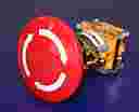 22mm EMERGENCY STOP MUSHROOM BUTTON RED, 60mm DIA, 2NC MAINTAINED IP40