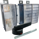 GHISALBA FUSE SWITCH 3 POLE (DIN NH3) 630A (AC-22) - c/w BLACK HANDLE, EXT SHAFT & FUSE COVERS