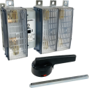 GHISALBA FUSE SWITCH 4 POLE (DIN NH1) 250A (AC-22) - c/w BLACK HANDLE, EXT SHAFT & FUSE COVERS