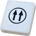 TER SPA BUTTON DISC - WHITE WITH 2 ARROW UP/DOWN (PRTA107XPB)