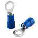 DENKER RING TERMINAL 3.5MM STUD 2.5MM2 SMALL INSUL BLUE 100/BAG