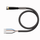 TURCK CORDSET FEMALE M8 STRAIGHT 4 POLE 10M CABLE PUR BLACK