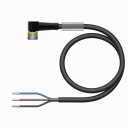 TURCK CORDSET FEMALE M8 ANGLED 3 POLE 5M CABLE PUR BLACK