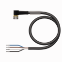TURCK CORDSET FEMALE M8 ANGLED 4 POLE 5M CABLE PUR BLACK