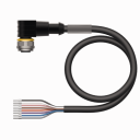 TURCK CORDSET FEMALE M12 ANGLED 8 POLE 5M CABLE PUR BLACK
