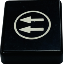 TER SPA BUTTON DISC - BLACK WITH 2x LEFT/RHT ARROW (PRTA119XPI)