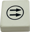 TER SPA BUTTON DISC - WHITE WITH 2x LEFT/RHT ARROW (PRTA119XPB)