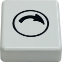 TER SPA BUTTON DISC - WHITE WITH RHT ROTATE ARROW (PRTA112XPB)