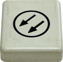 TER SPA BUTTON DISC - WHITE WITH 2x ANGLE ARROW (PRTA108XPB)
