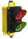 EZ-LIGHT Traffic Series: 2-Indicator Daylight Visible; Voltage: 15-30V dc, PNP, Green/Red M12