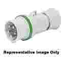GEWISS IEC309 HP STR PLUG IP44/54 GREEN 50V 300-500HZ 2H 16A 2P+E