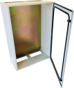 CVS METAL ENCLOSURE 1200H x 800W x 300D, 1-DOOR TRANSPARENT c/w GEAR PLATE & WALL BRACKETS