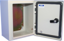 CVS METAL ENCLOSURE 250H x 200W x 150D, 1-DOOR c/w GEAR PLATE (no wall brackets)