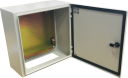 CVS METAL ENCLOSURE 400H x 400W x 200D, 1-DOOR c/w GEAR PLATE & WALL BRACKETS
