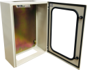 CVS METAL ENCLOSURE 700H x 500W x 250D, 1-DOOR TRANSPARENT c/w GEAR PLATE & WALL BRACKETS
