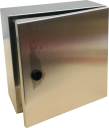 CVS SS304 ENCLOSURE 300H x 300W x 150D, 1-DOOR c/w GEAR PLATE (no brackets)