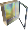 CVS SS316 ENCLOSURE 1200H x 800W x 400D, 1-DOOR TRANSPARENT c/w GEAR PLATE (no brackets)