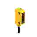 BANNER PHOTOELECTRIC SENSOR, Q12 SERIES, MINITURE 10-30V DC, PNP, NPN, FIXED FIELD DIFFUSE, VISABLE RED LIGHT, RANGE 15MM, M8  Pigtail