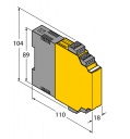 TURCK Safety Barriers,Isolating switching amplifier, 2-channel,2 transister outputs, Output mode adjustable (NO/NC