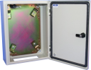 CVS METAL ENCLOSURE 400H x 300W x 200D, 1-DOOR c/w GEAR PLATE & WALL BRACKETS