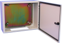 CVS METAL ENCLOSURE 300H x 500W x 250D, 1-DOOR c/w GEAR PLATE & WALL BRACKETS