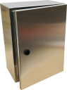 CVS SS304 ENCLOSURE 400H x 300W x 150D, 1-DOOR c/w GEAR PLATE (no brackets)