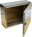 CVS SS304 ENCLOSURE 300H x 400W x 150D, 1-DOOR c/w GEAR PLATE (no brackets)