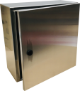 CVS SS304 ENCLOSURE 400H x 400W x 200D, 1-DOOR c/w GEAR PLATE (no brackets)
