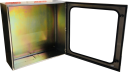 CVS SS304 ENCLOSURE 800H x 800W x 250D, 1-DOOR TRANSPARENT c/w GEAR PLATE (no brackets)