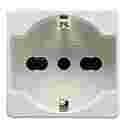 GEWISS SYSTEM, SOCKET OUTLET 250V 16A 2P+E (P40) *** ITALIAN/GERMAN STANDARD *** DUAL AMPERAGE