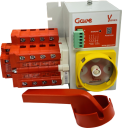 GAVE MOTORISED CHANGEOVER SWITCH 1-0-2 4P 125A 12VDC SUPPLY, BASE MOUNT