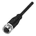 BALLUFF CORDSET FEMALE M12 SCREW TYPE, STRAIGHT, AC/DC, 4-WIRE, 5m CABLE PUR