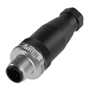 BALLUFF Field Attachable Male, M12 , Straight, 5-pin, A-coded, AC/DC, Screw terminal,