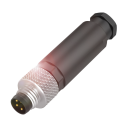 BALLUFF Field Attachable Male, M8 , Straight, 4-pin, A-coded, AC/DC, Screw terminal,