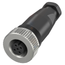 BALLUFF Field Attachable Female, M12 , Straight, 5-pin, A-coded, AC/DC, Screw terminal,