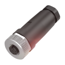 BALLUFF Field Attachable Female, M12 , Straight, 8-pin, A-coded, AC/DC, Screw terminal,