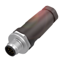 BALLUFF Field Attachable Male, M12 , Straight, 8-pin, A-coded, AC/DC, Screw terminal,