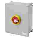 GEWISS 70RT HP ISOLATOR IN METAL ENCL IP66  RED/YLW KNOB 160A (AC22A) 3P+N 257x307x121mm