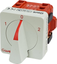 GAVE PANEL REVERSING SWITCH 1-0-2 2P 32A D1 GREY HANDLE IP20