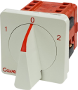 GAVE PANEL REVERSING SWITCH 1-0-2 3P 25A (AC22) 16A (AC23) D0 GREY HANDLE IP20
