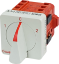 GAVE PANEL REVERSING SWITCH 1-0-2 3P 32A (AC22) 25A (AC23) D1 GREY HANDLE IP20