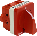 GAVE PANEL SWITCH DISCONNECTOR 2POS 2P 16A D0 RED HANDLE IP65