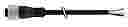 CONTRINEX  M12 PUR CABLE CONNECTOR, STRAIGHT, 4 POLE 2M length 4wire, 250 V AC/DC,4amp rated, gold plated contacts.