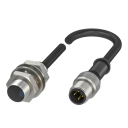 BALLUFF INDUCTIVE SENSOR METAL M12, PNP, N/O, FLUSH, 2.0mm SENSING, M12 pigtail connector
