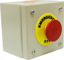 HEAVY DUTY EMERGENCY STOP STATION Ø60mm, METAL ENCLOSURE 150 x 150 x 120mm IP66
