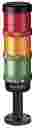 Werma KS72 - Light Tower 24VAC/DC, IP65, Green/Yellow/Red, steady on / blink, with base