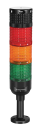 Werma MST 71 - Light Tower 24VDC, IP65, Red/Amber/Green, steady on,with 90dB sounder and base