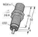 TURCK INDUCTIVE SENSOR, M18, PNP, N/O, FLUSH, 8MM SENSING, 2M CABLE CONNECTION